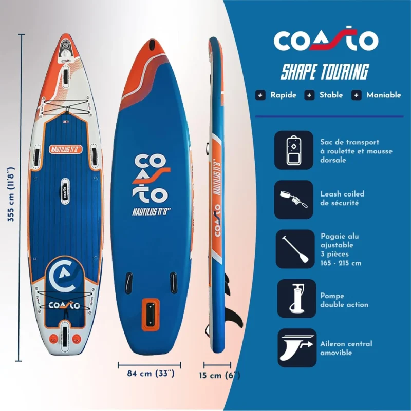 Coasto NAUTILUS 11′8” Touring Sup deska